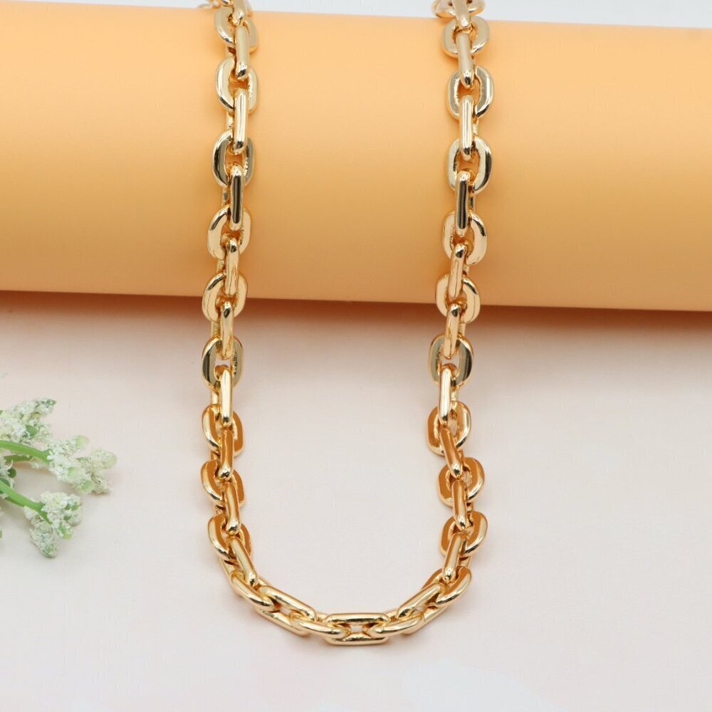 Bold Link Chain Rose Gold Necklace with Lobster Clasp, XPNL0228 - Picture 9 of 12